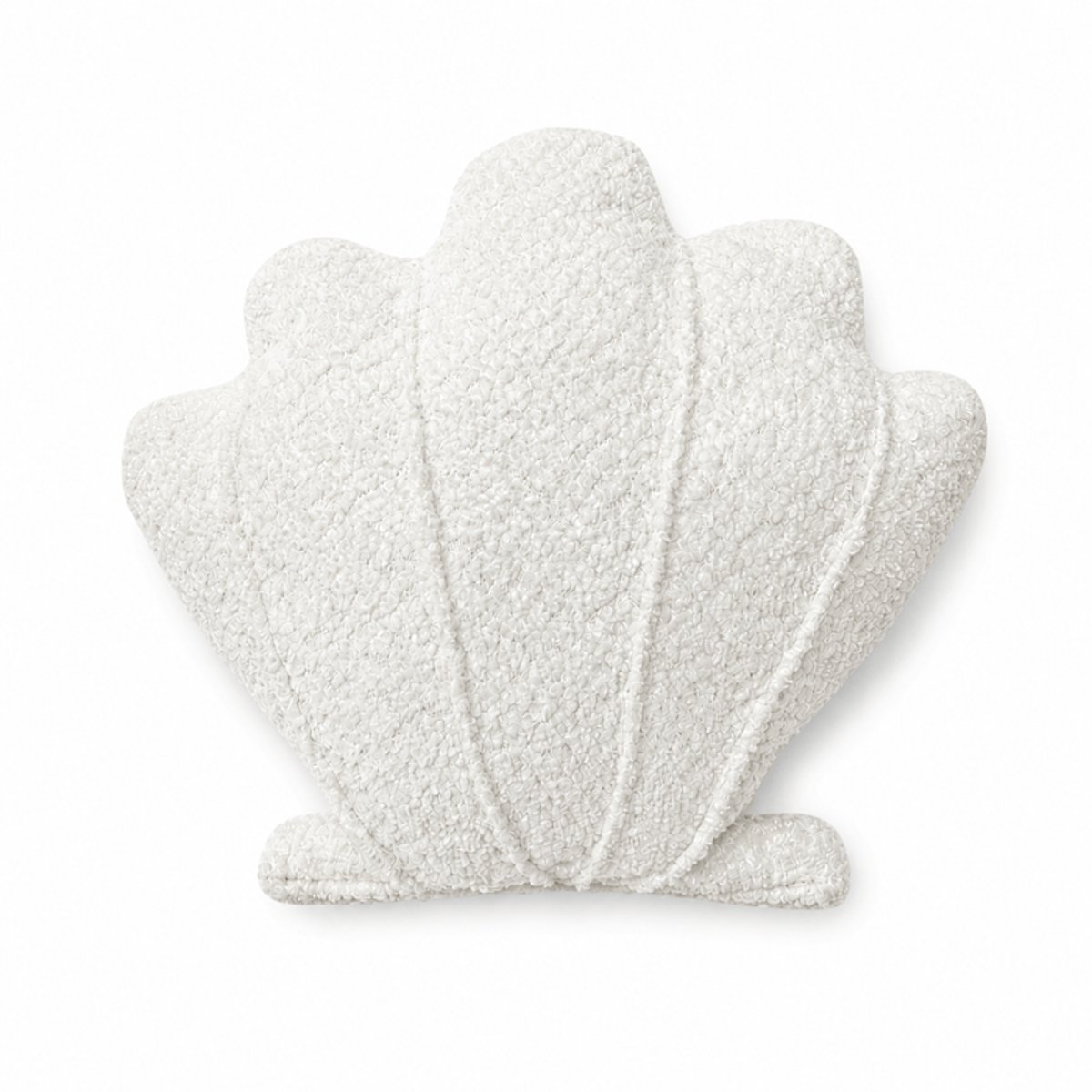 Coussin Muschel Style Bohème BOUCLE blanc, MEOW BABY