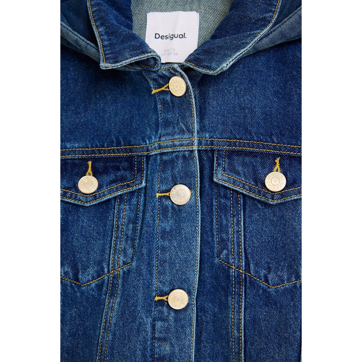Veste en jean à capuche bleu, DESIGUAL