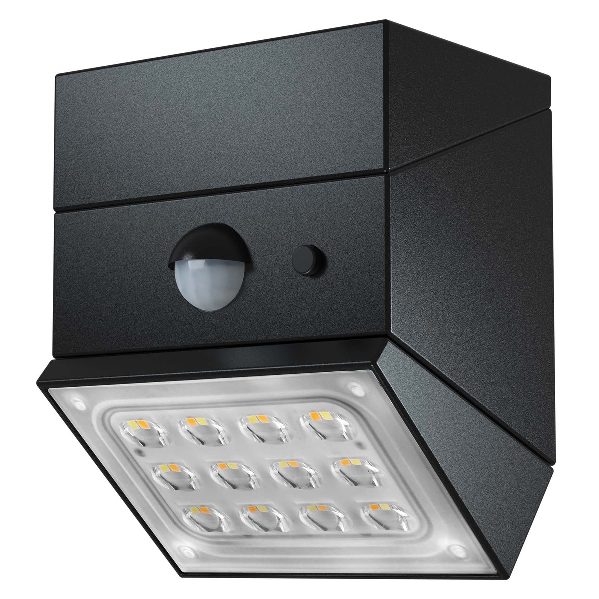 Lot de 2 Appliques solaires sensor LUMICUBE noir, LUMISKY