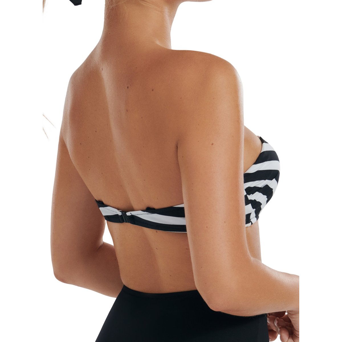 Haut maillot de bain bandeau multpositions Rhodes noir, LISCA