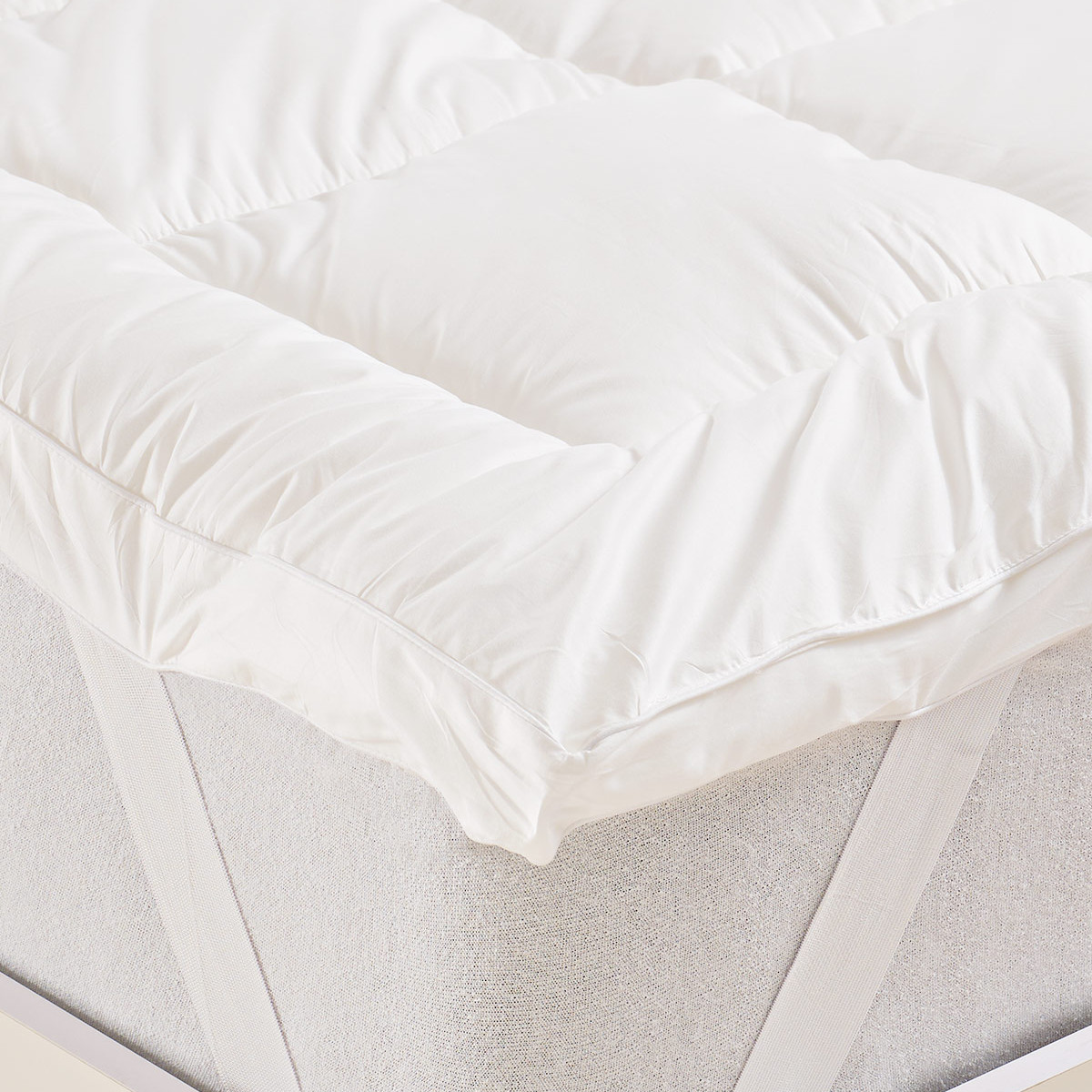 Surmatelas de confort 5 cm percale de coton 1100 g/m² COZY CONFORT blanc, SENSEI MAISON