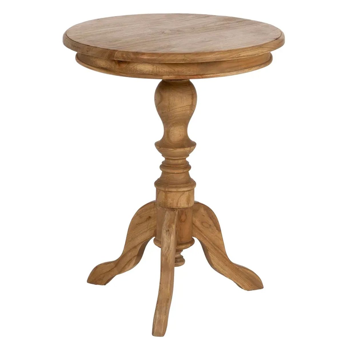 Table d'appoint guéridon classique en bois rond 50x50x64cm bois, WADIGA