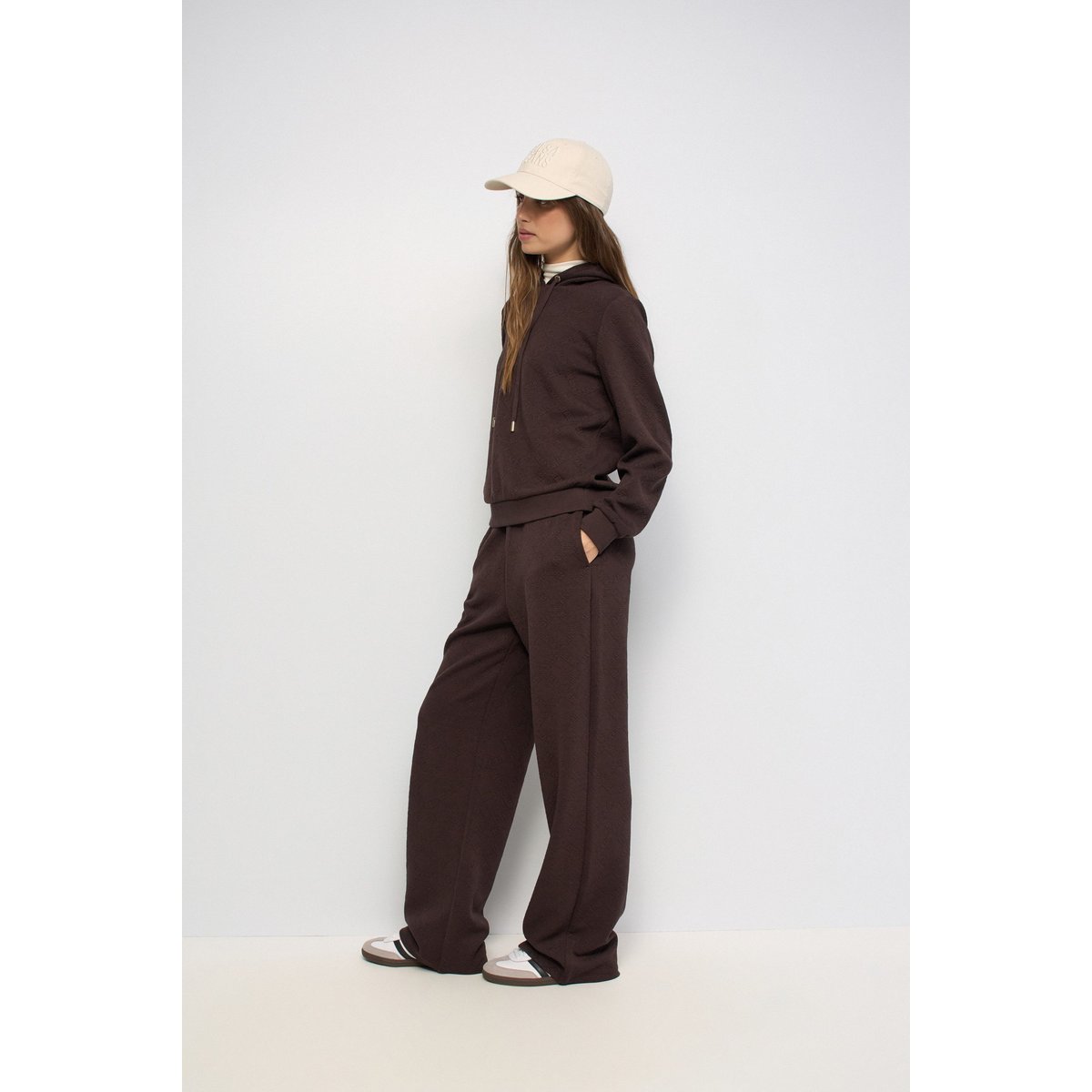 HOODIE EN JACQUARD marron, SALSA JEANS