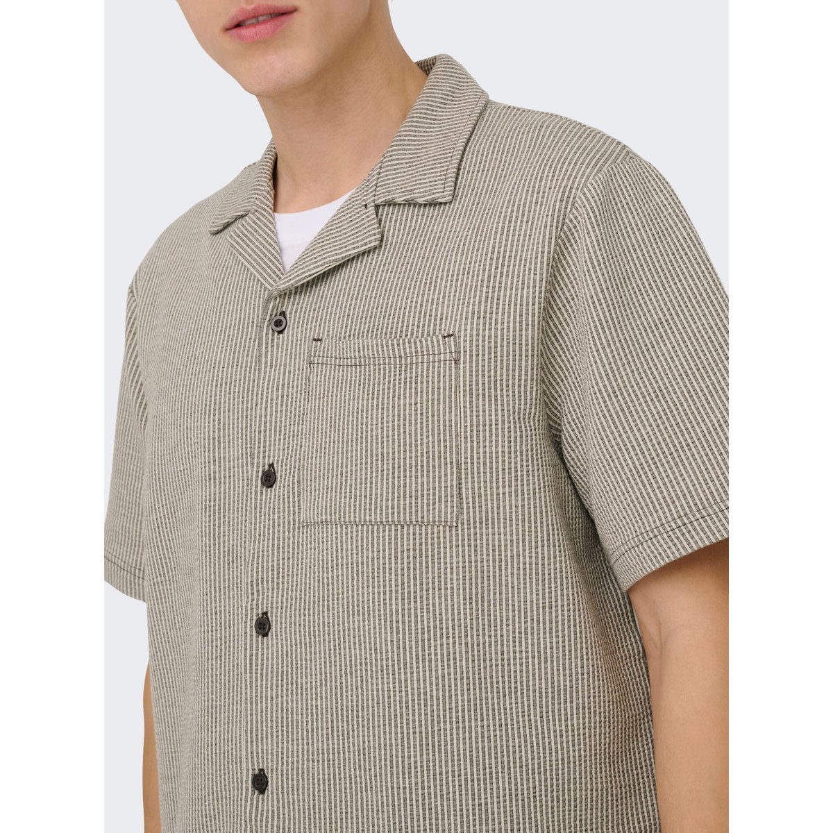Chemise De Vacances coffee bean 1, ONLY & SONS