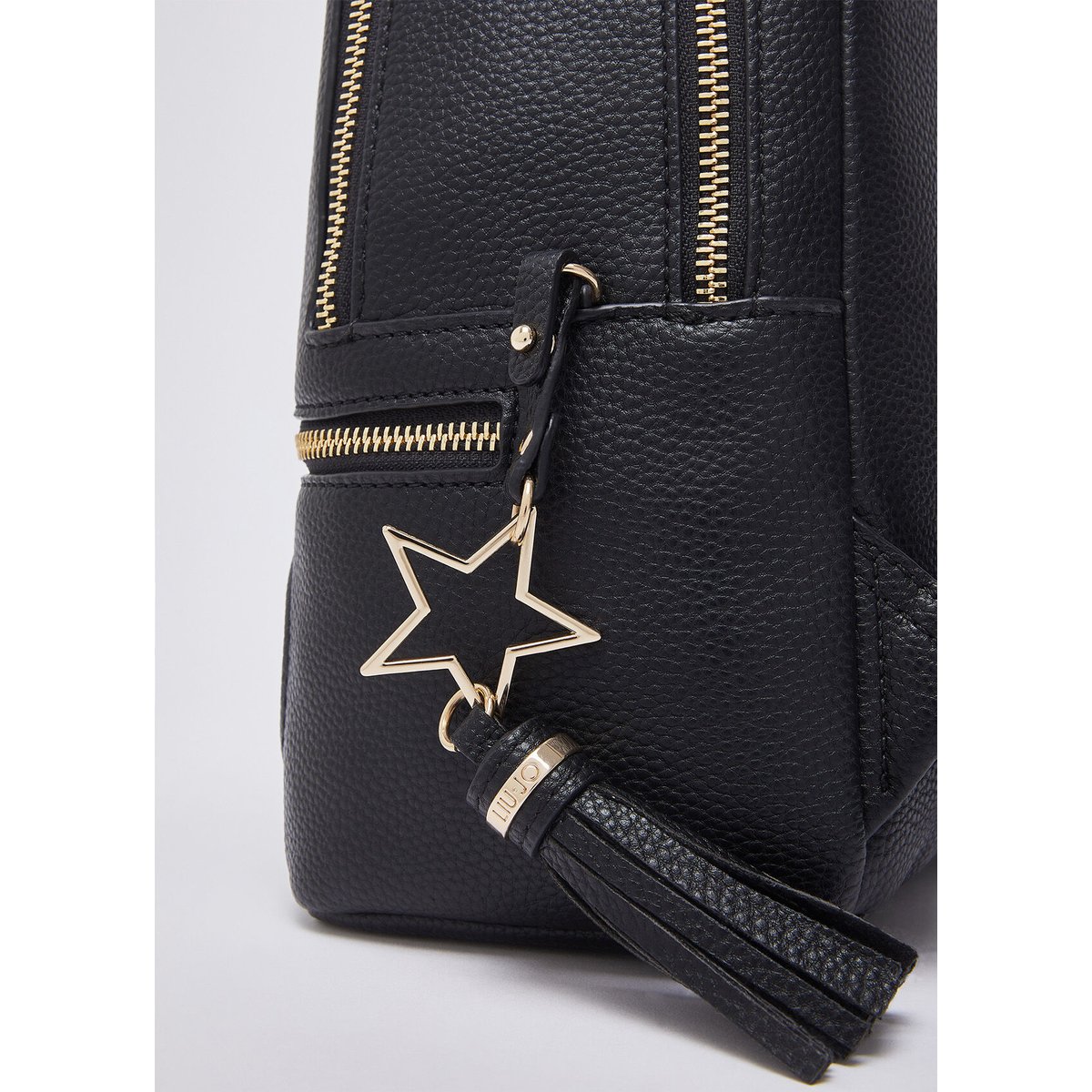 Sac à dos avec charm noir, LIU JO