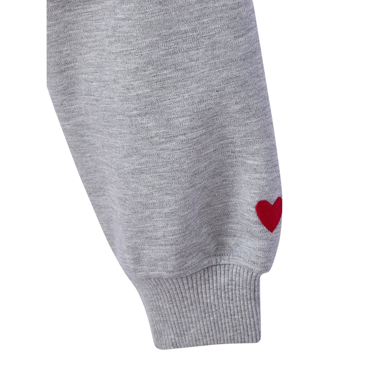 Sweat court zippé à capuche gris chiné, JONEN