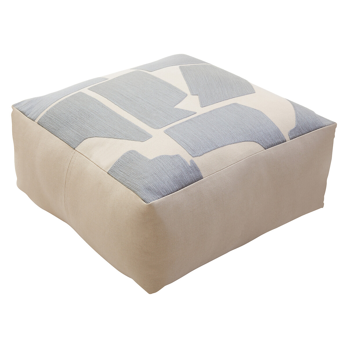 Bosie Ozella Natural And Grey Square Floor Cushion natural/grey, ÉDITÉ