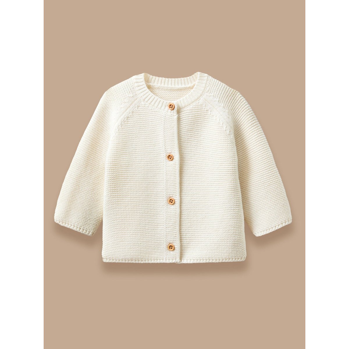 Cardigan en coton biologique ecru, CYRILLUS
