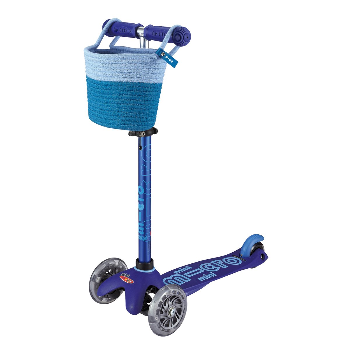 Panier vert pour trottinette bleu, MICRO MOBILITY