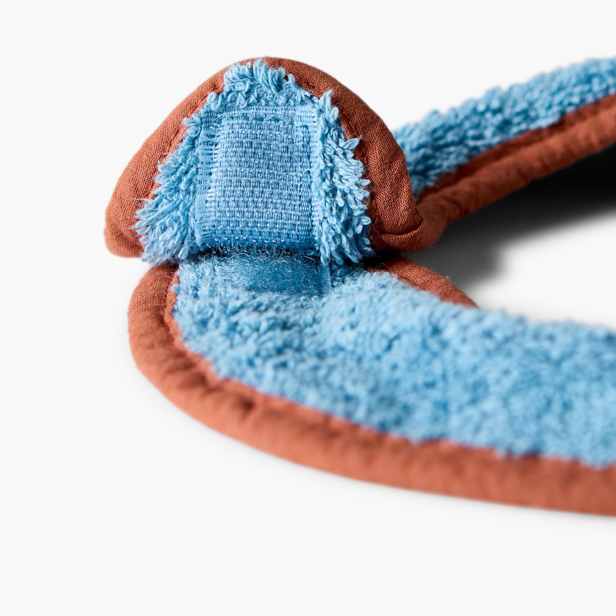 Bavoir coton DINOFUL bleu celeste, CARRE BLANC