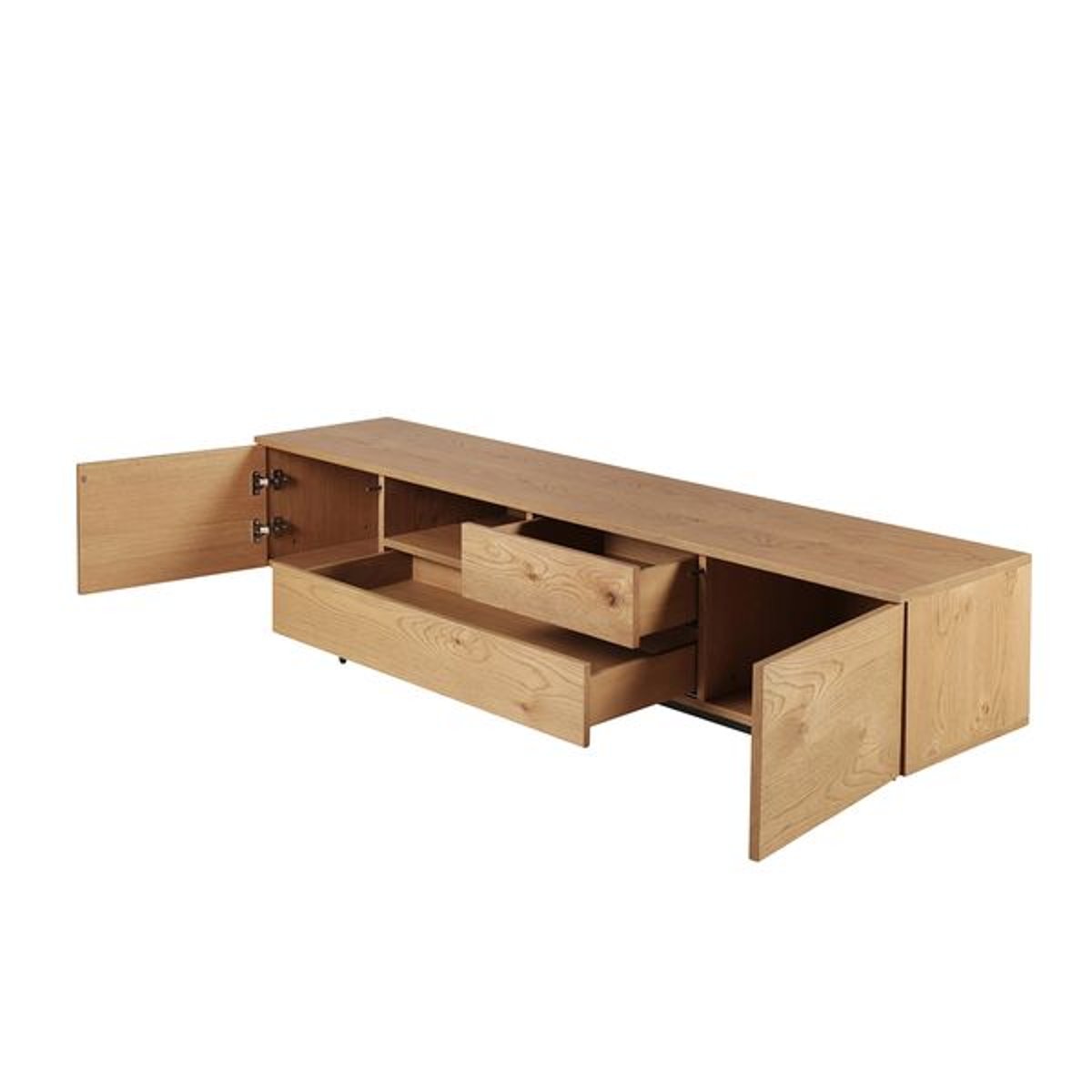 Meuble télé 200 cm naturel, ZAGO