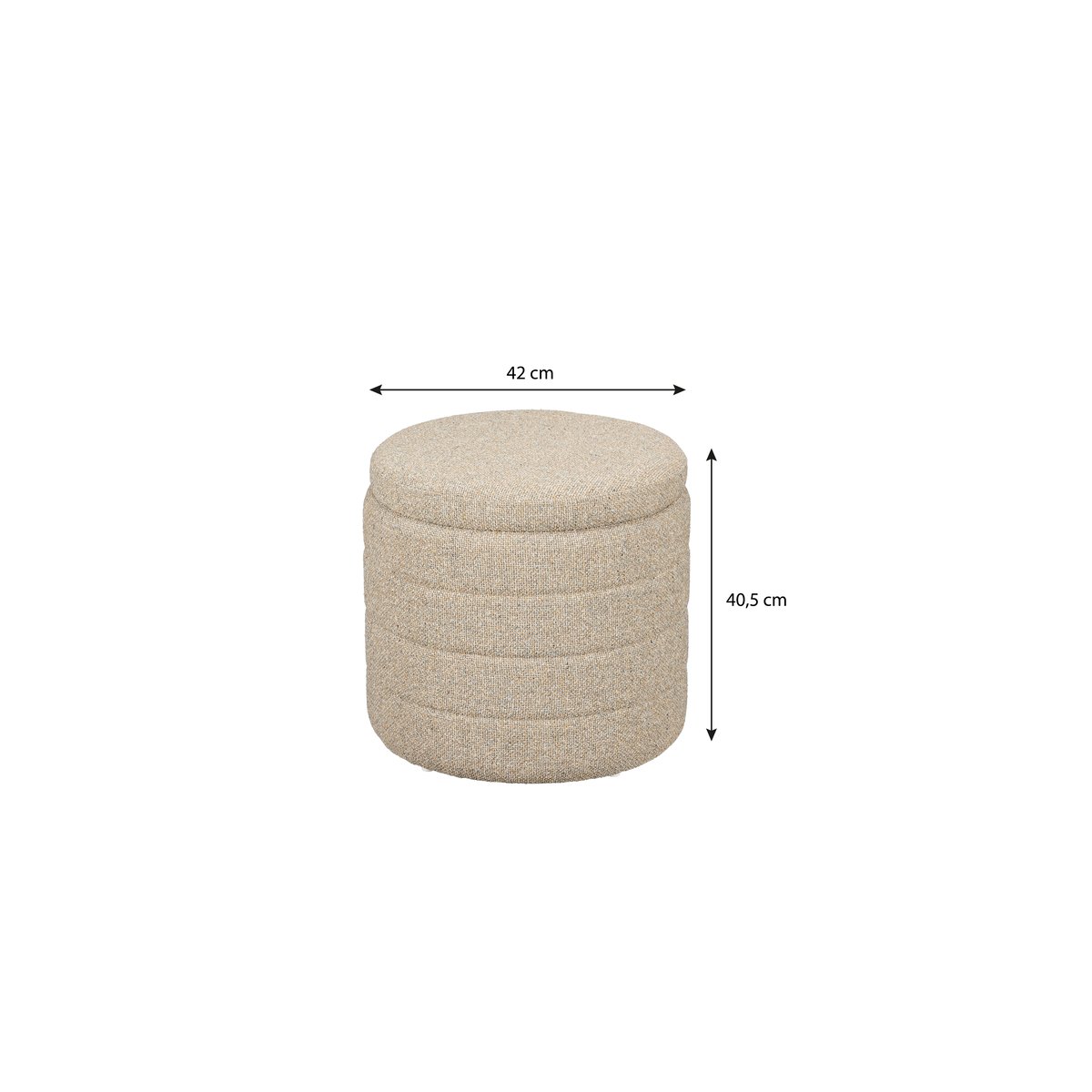 Pouf de rangement ELVYN beige, MICA DECORATIONS