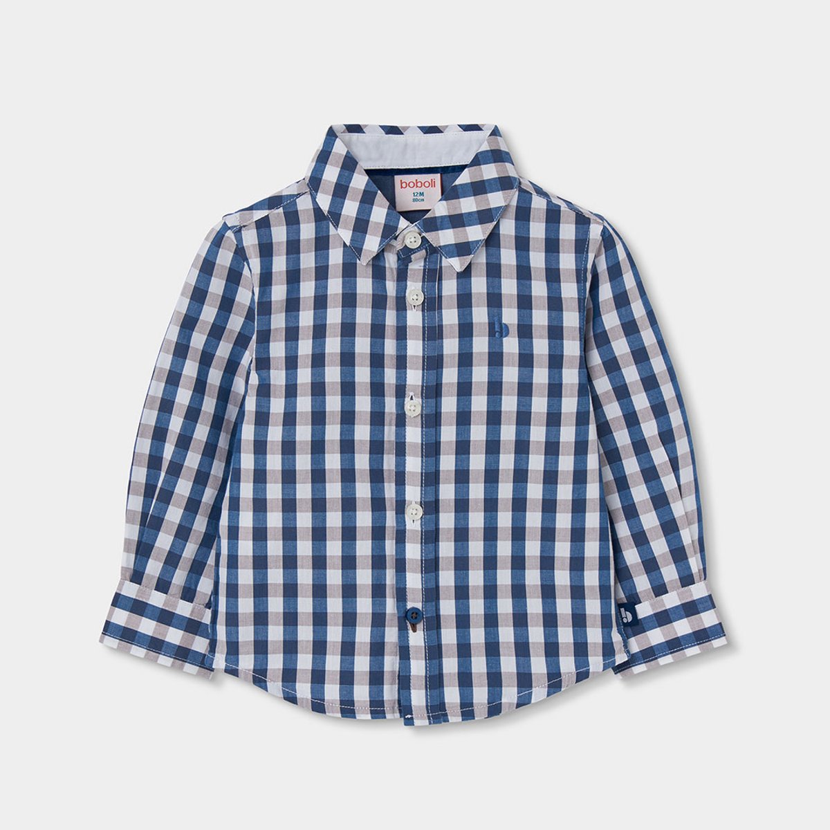 Chemise garçon popeline à carreaux multicolore, BOBOLI