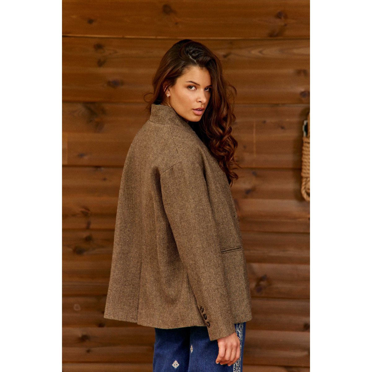 VESTE uni VICKA 16-marron, LA PETITE ETOILE