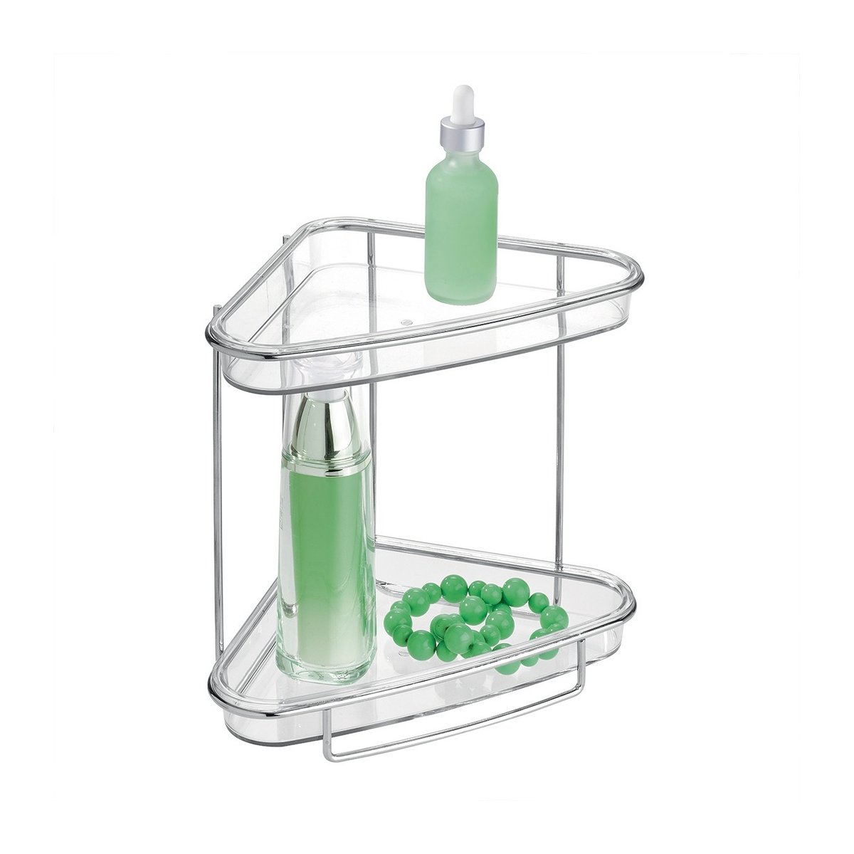 Étagère de coin pour salle de bain argent, IDESIGN