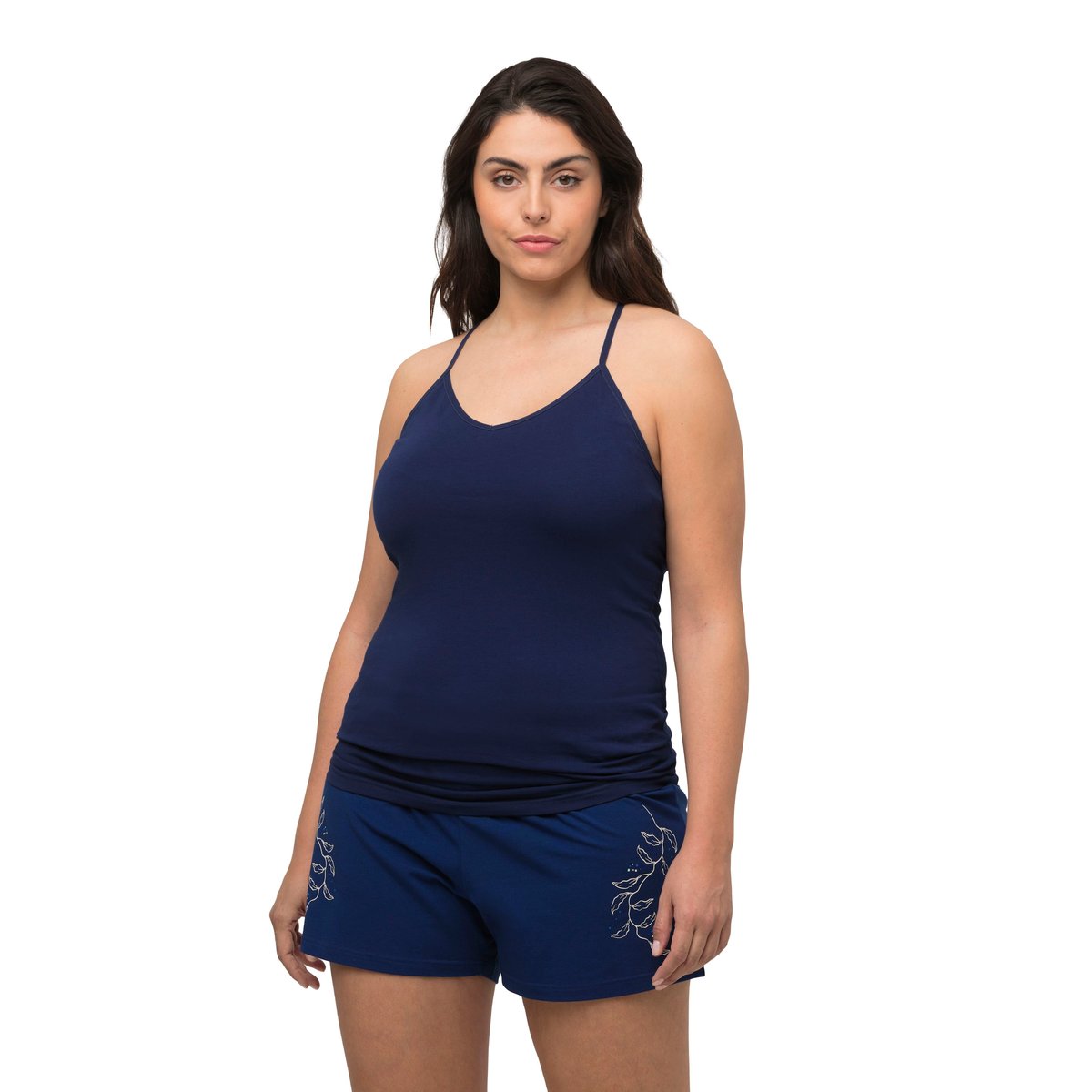 Maillot de corps avec dentelle, dos nageur encre, ULLA POPKEN