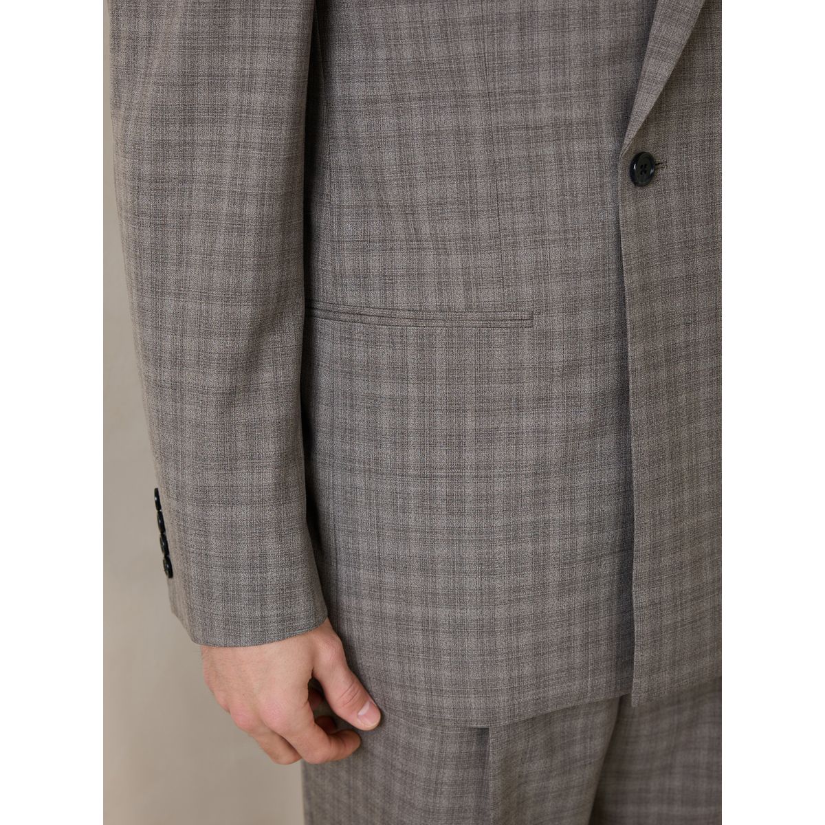 Veste de costume croisée carreaux n. premium marron, NEXT