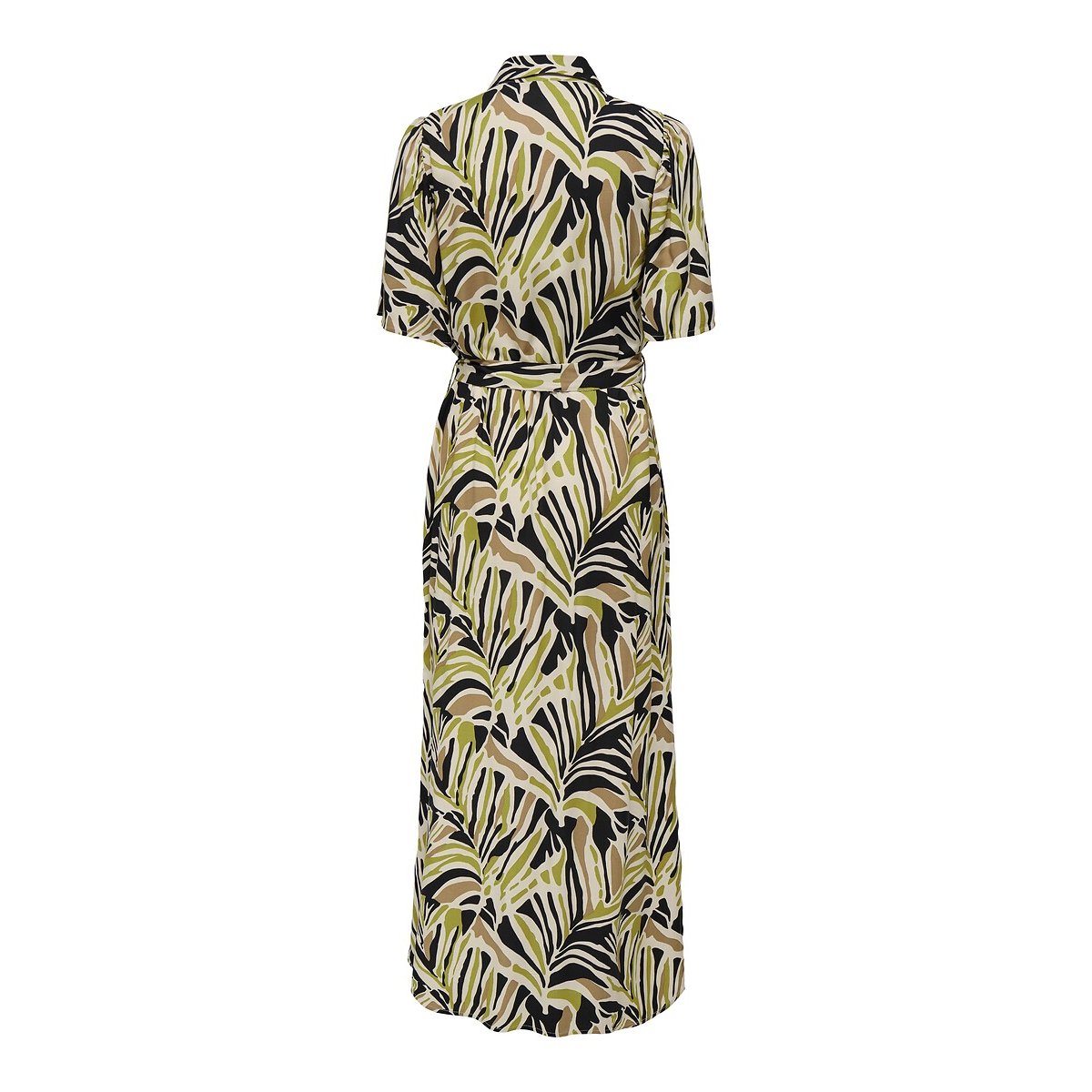 Robe longue imprimée, avec ceinture imprimé noir/beige, JDY