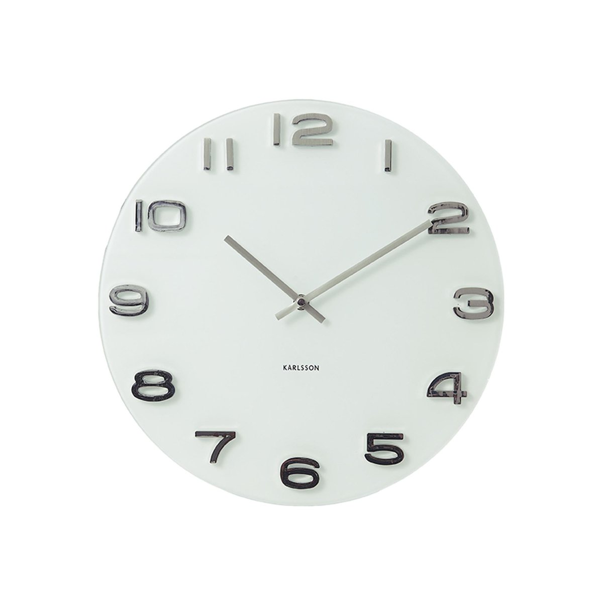Horloge Murale Verre VINTAGE blanc, KARLSSON