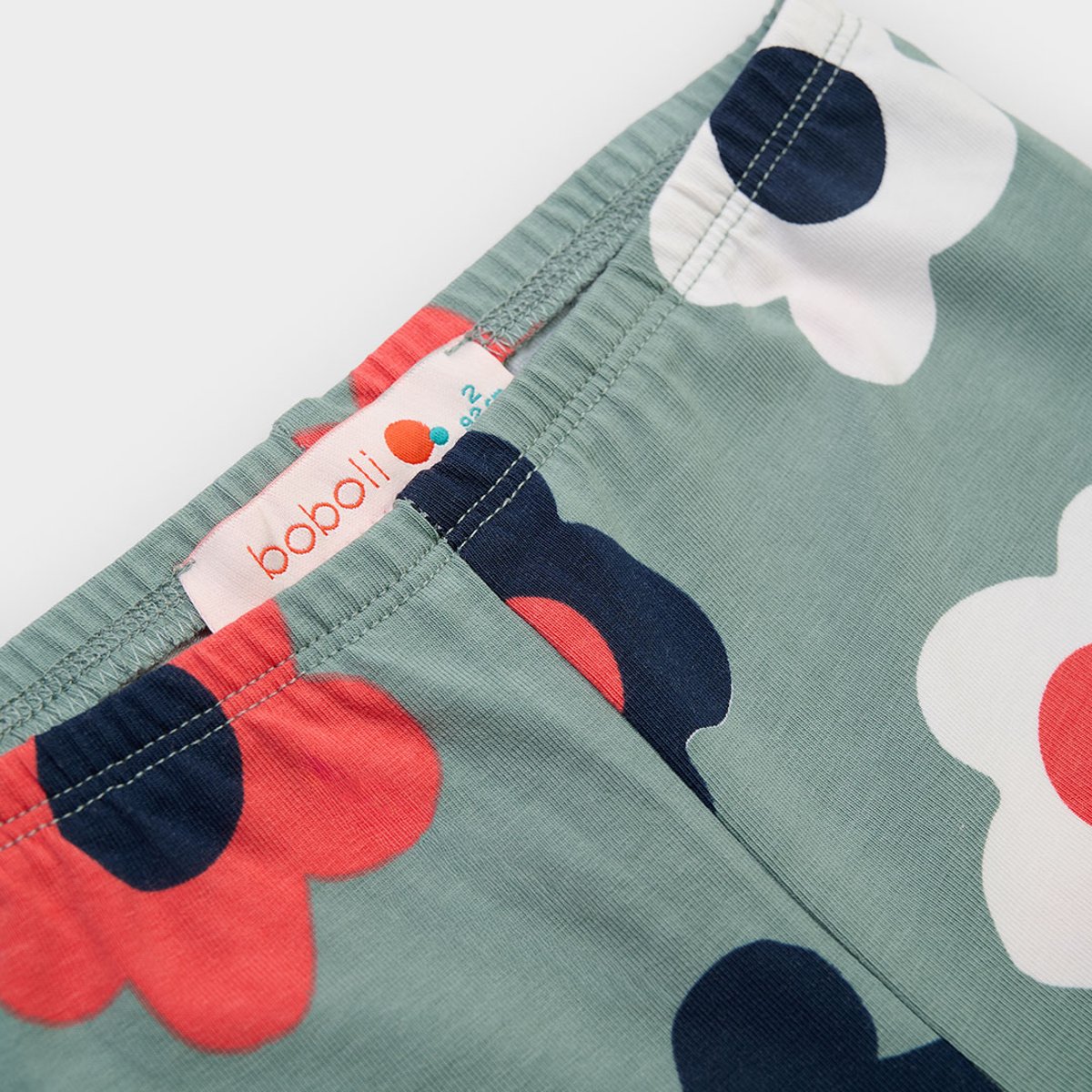 Legging fille imprimé fleurs vert, BOBOLI