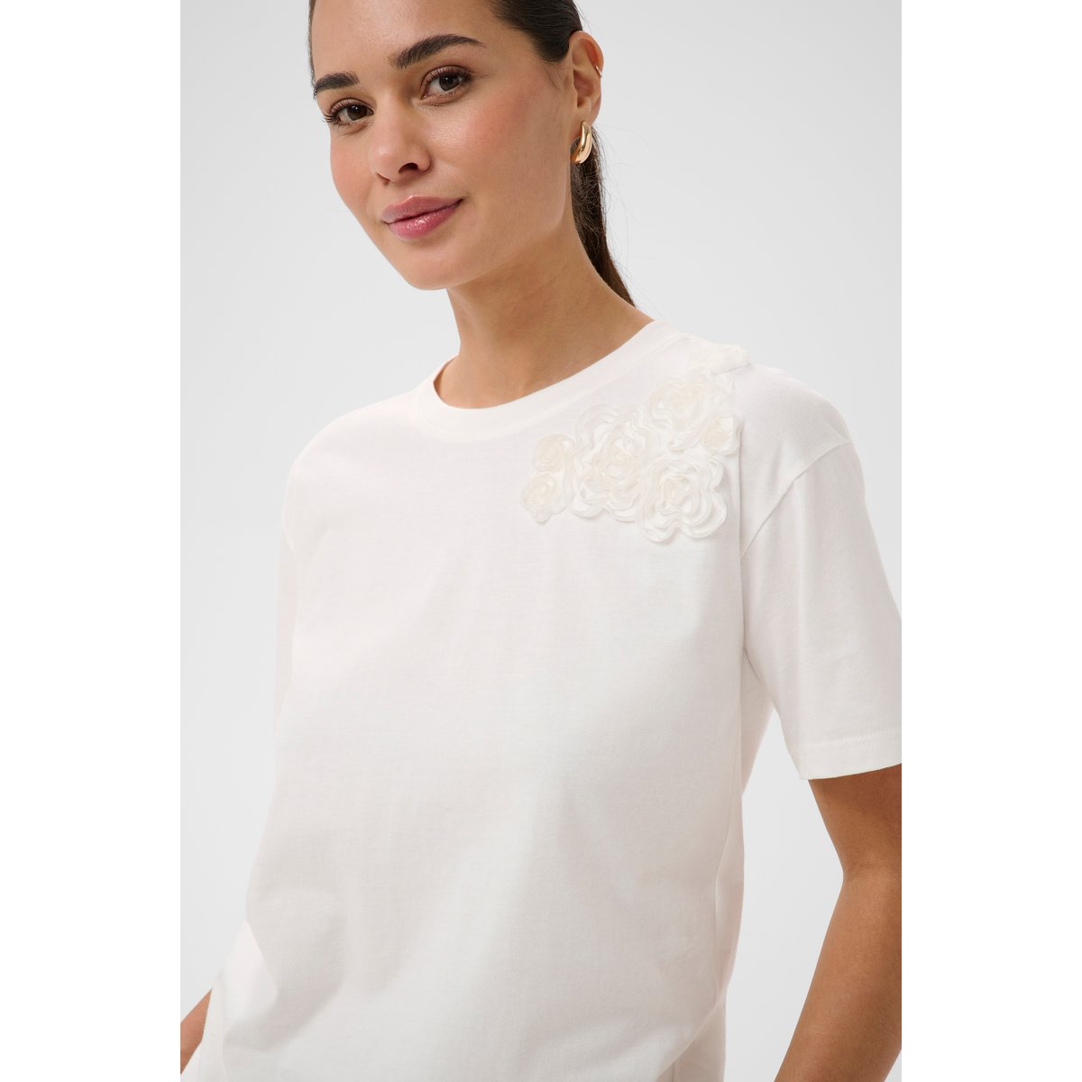 T-shirt à manches courtes blanc chalk, KAFFE