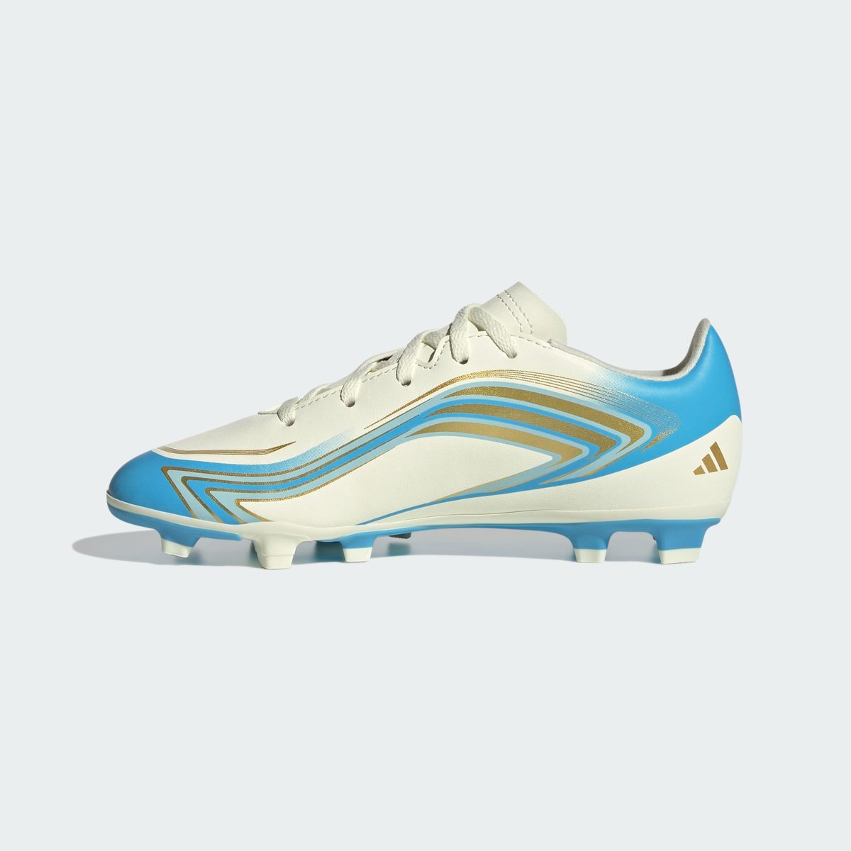 Chaussure De Football F50 Messi Club Terrain Souple / Multi-Surfaces Enfants ivory / semi blue burst / icey blue, adidas Performance