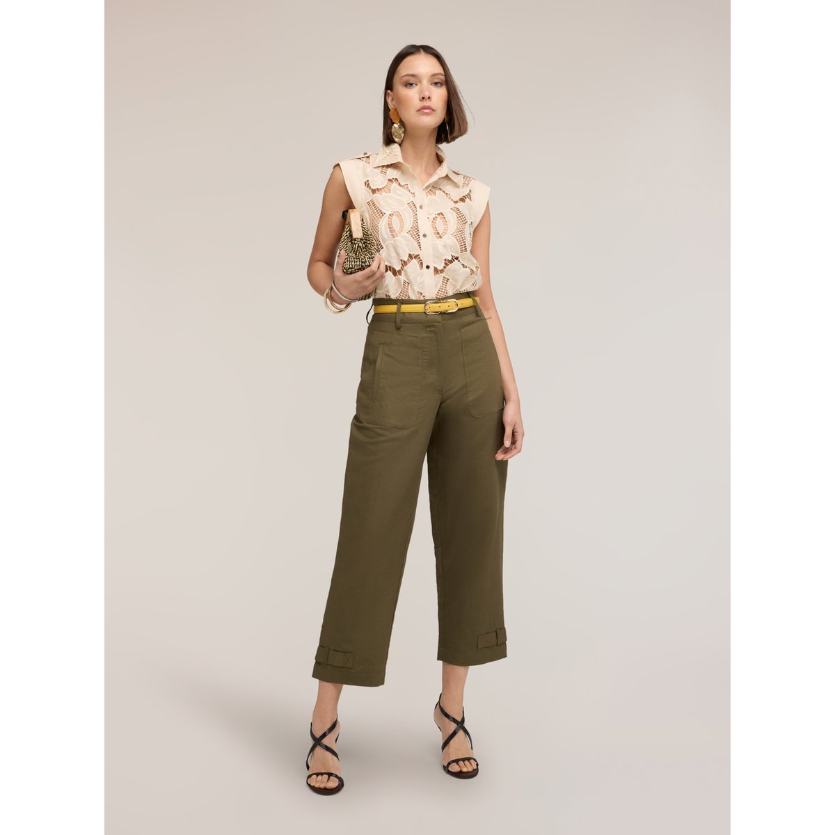 Chemise sans manches beige, MOTIVI
