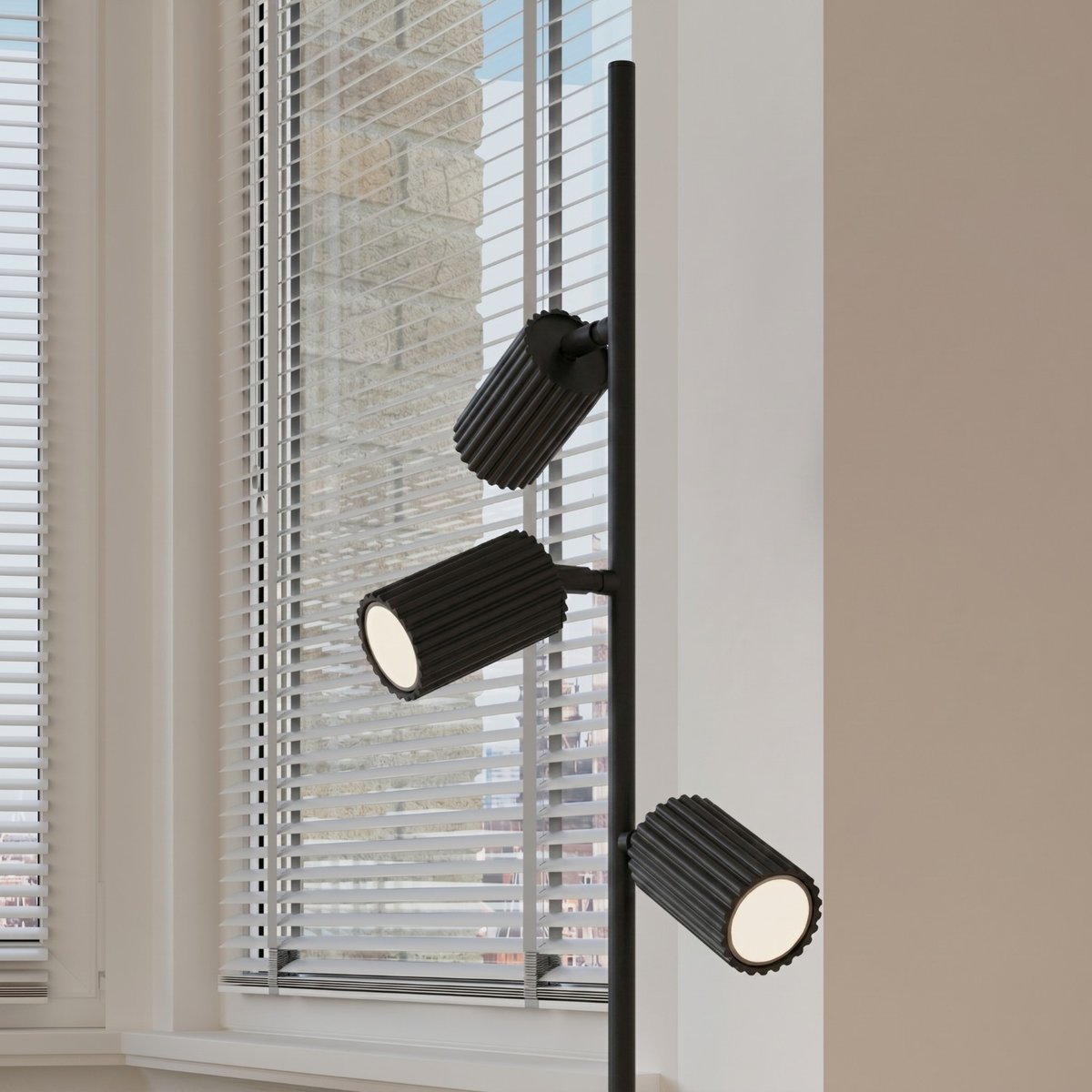 Lampadaire Aluminium Noir GU10 3 KARBON noir, EDEN