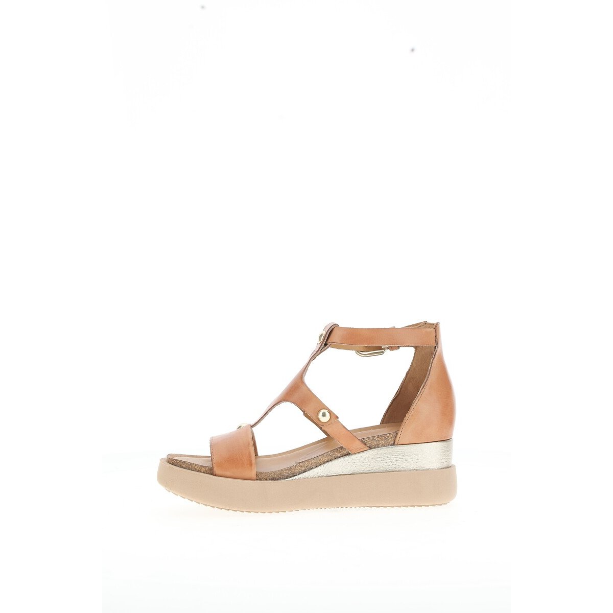 Sandales compensées en cuir cuir, MJUS