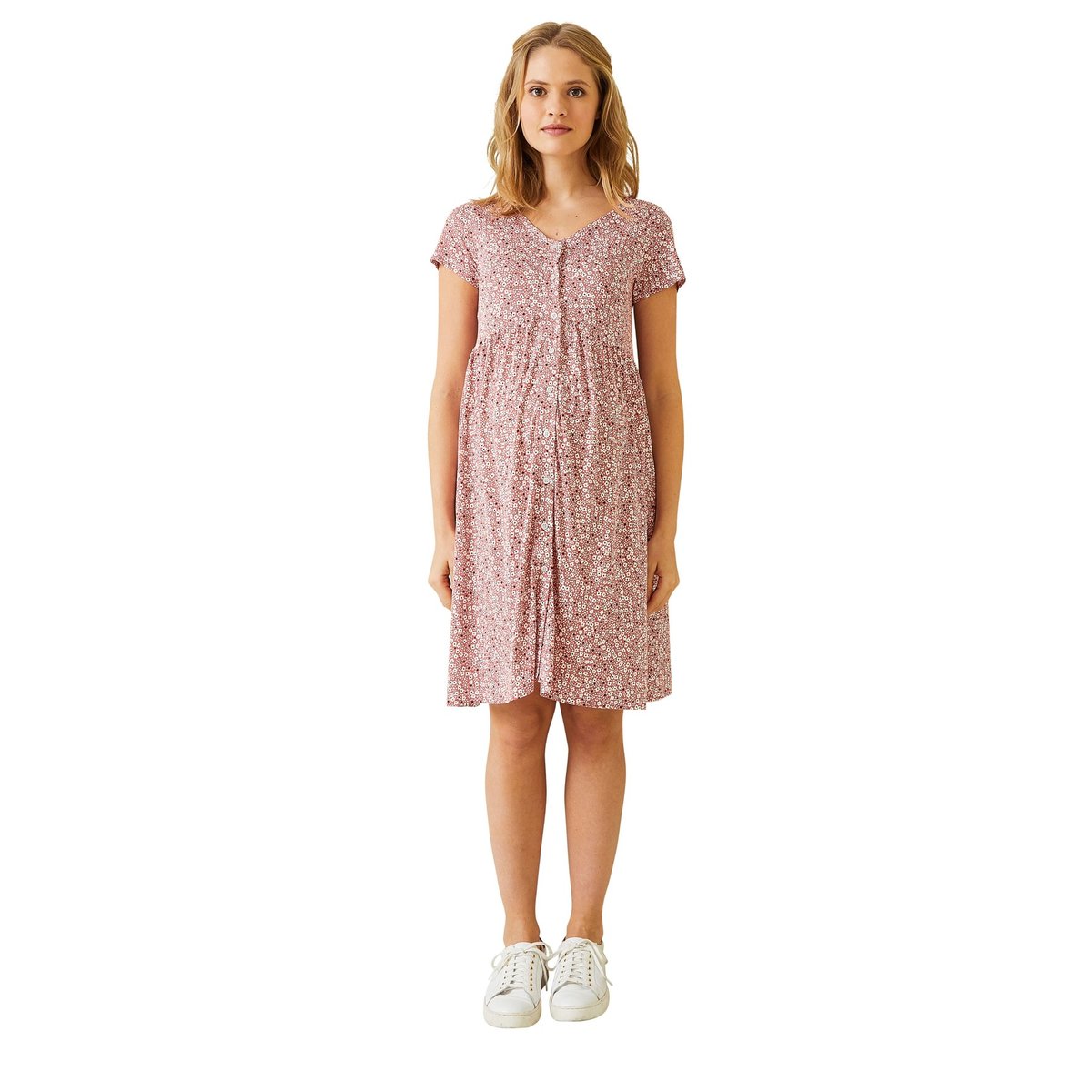 Robe fluide évolutive grossesse et d'allaitement terracotta, VERTBAUDET