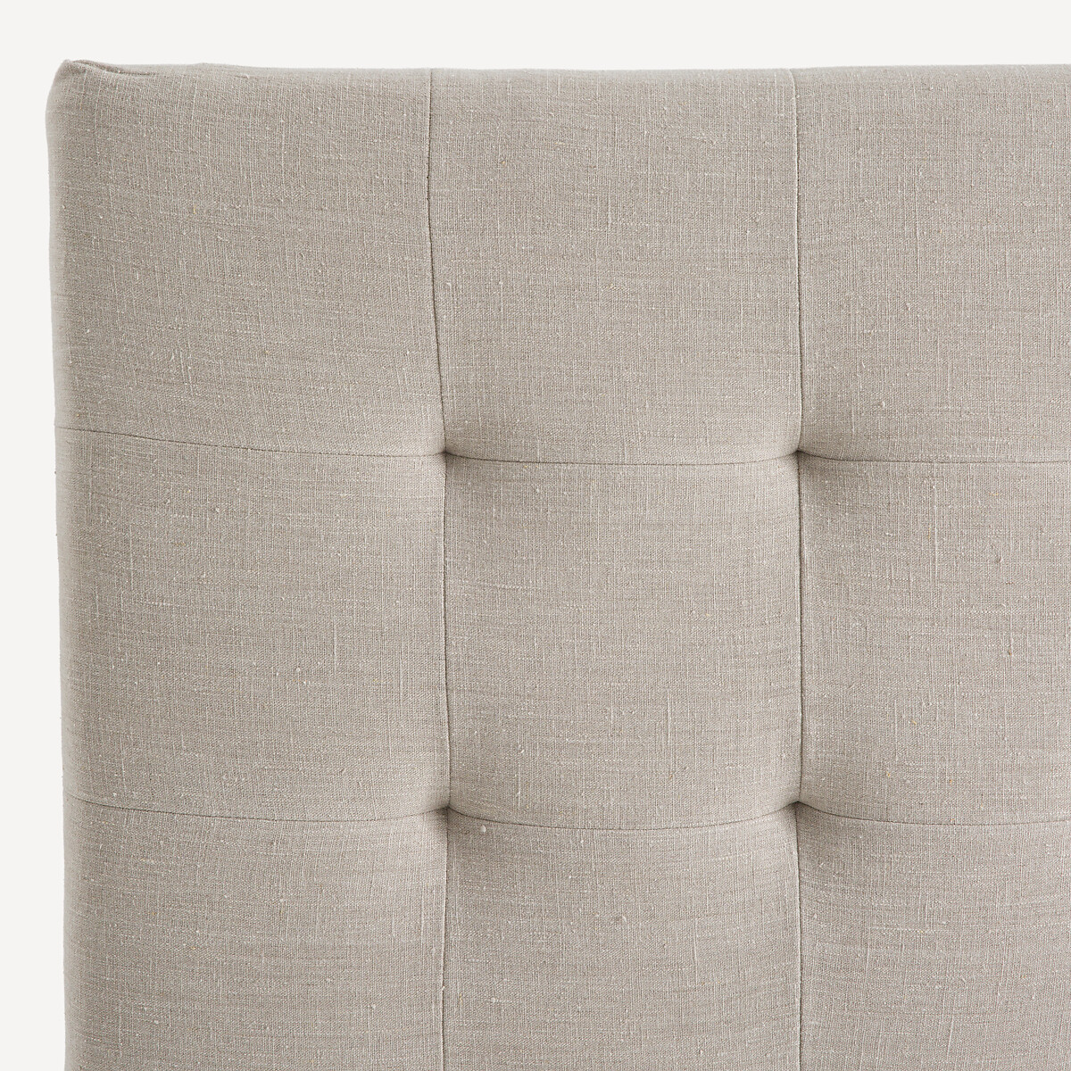 Tête de lit capitonnée, en lin hauteur 120 cm, SELVE ficelle, AM.PM