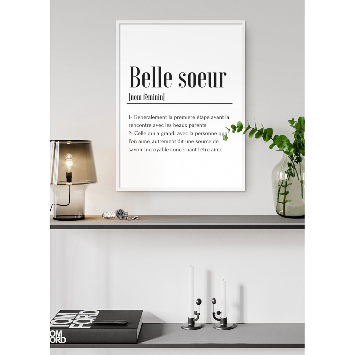 Affiche Définition Belle Soeur blanc, L'AFFICHERIE