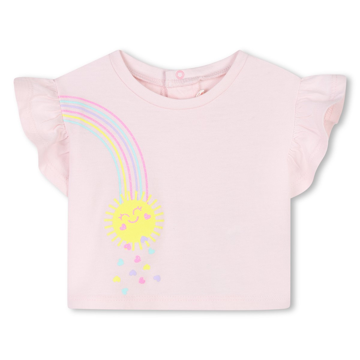 Ensemble short et T-shirt blanc rose pale, BILLIEBLUSH