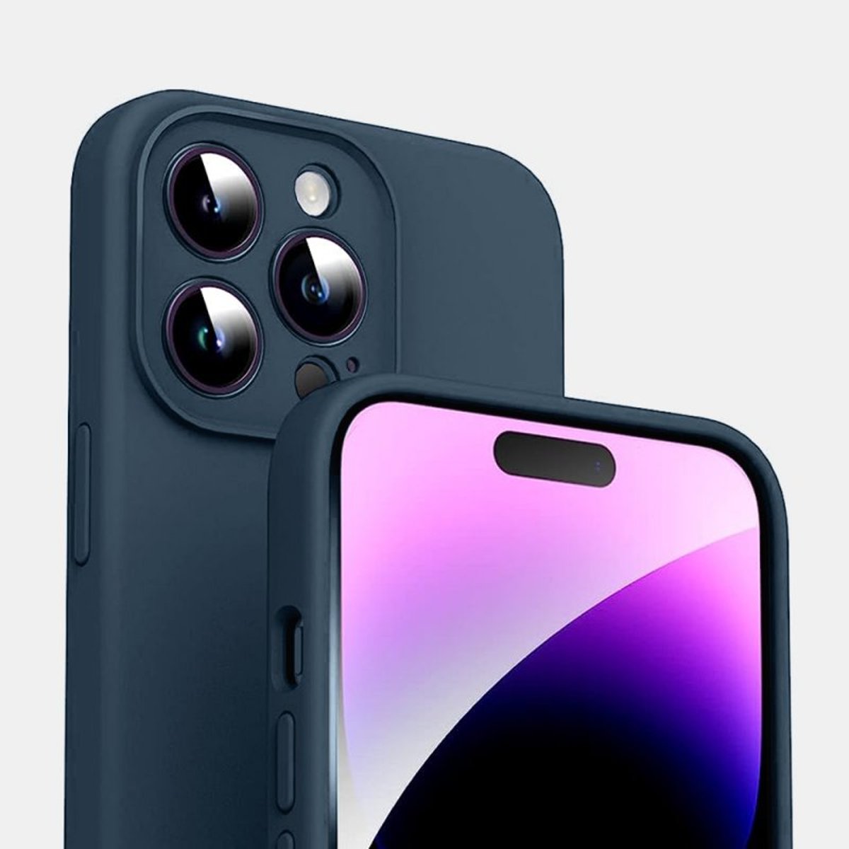 Coque iPhone 14 Pro Max antichoc + 2 vitres bleu, EVETANE