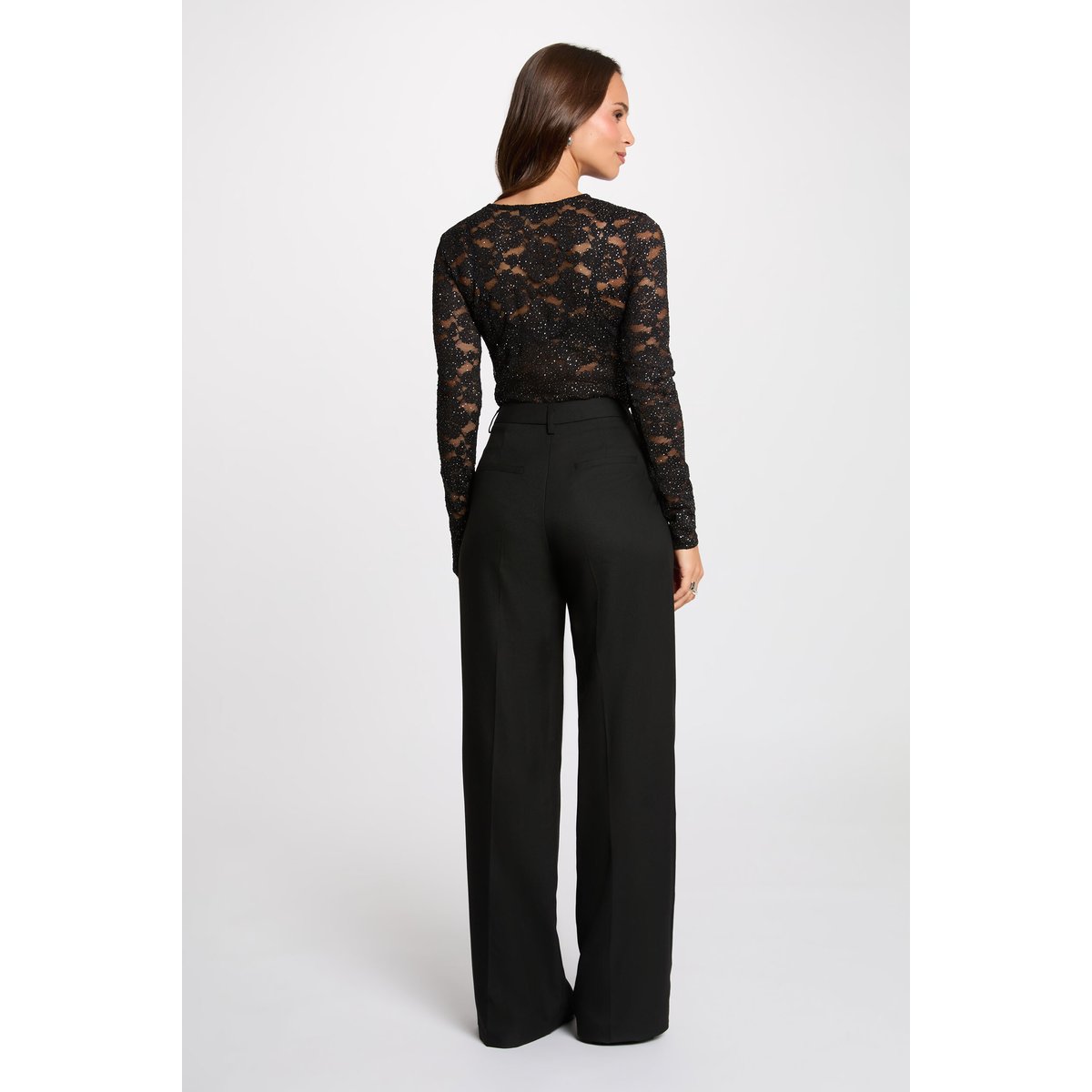Body noir dentelle noir, MORGAN