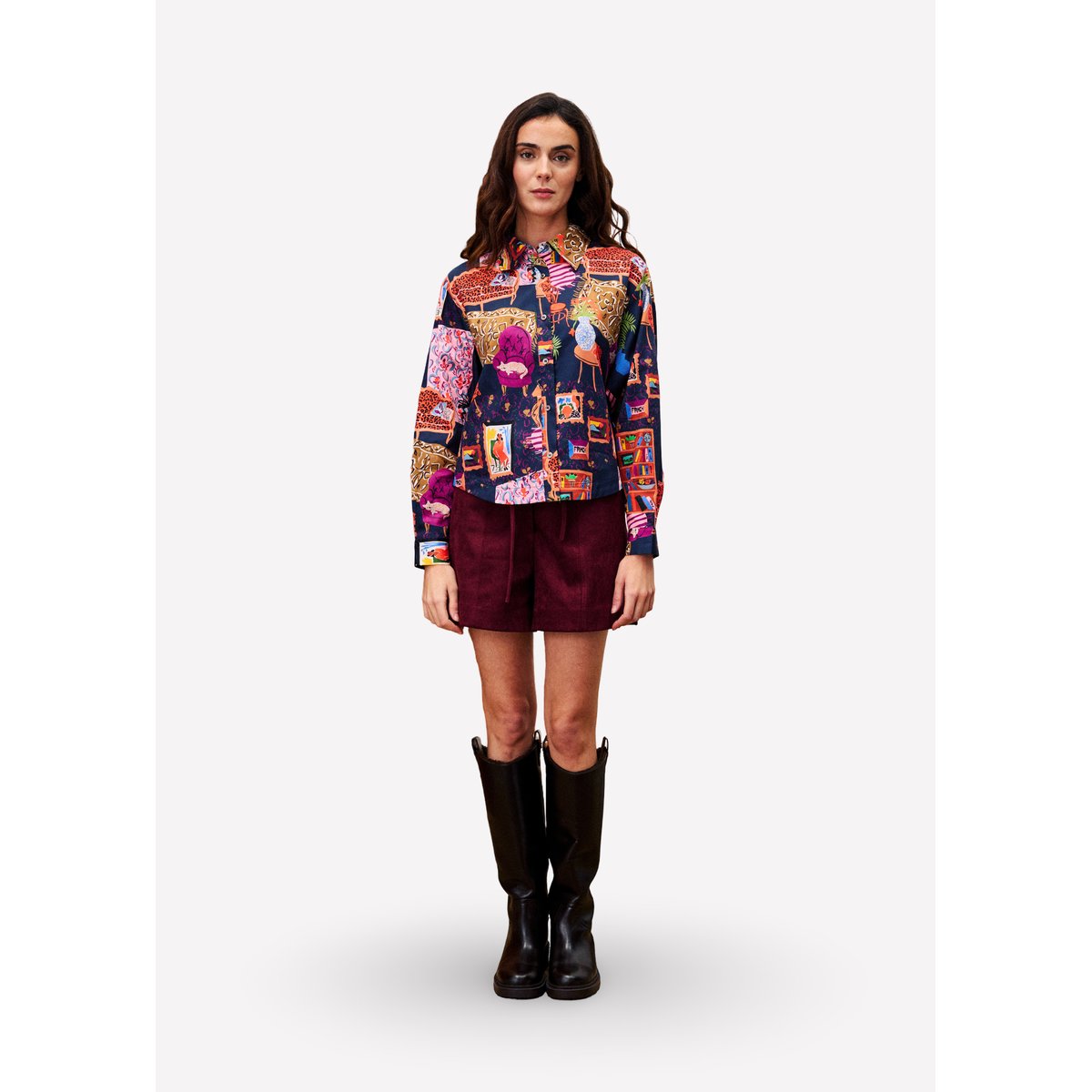 Chemise en coton SARTRE salon nuit, FRNCH