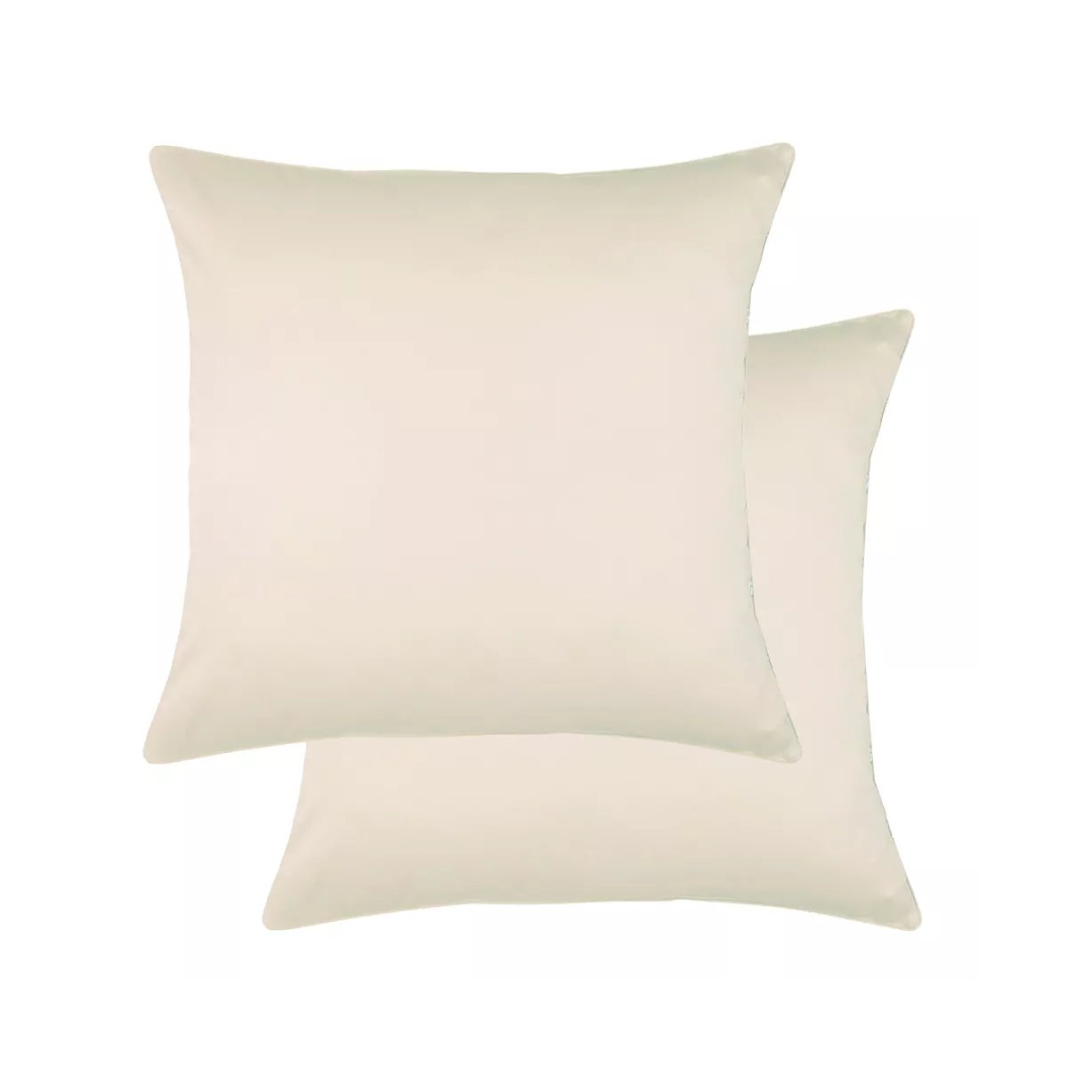 Lot de 2 taies satin de coton AVA UNI angora, GARNIER THIEBAUT