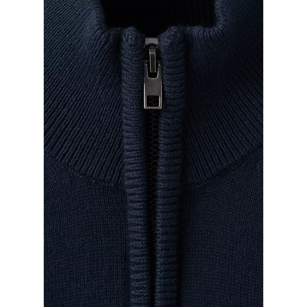 Pull-over maille col montant bleu marine, MANGO KIDS