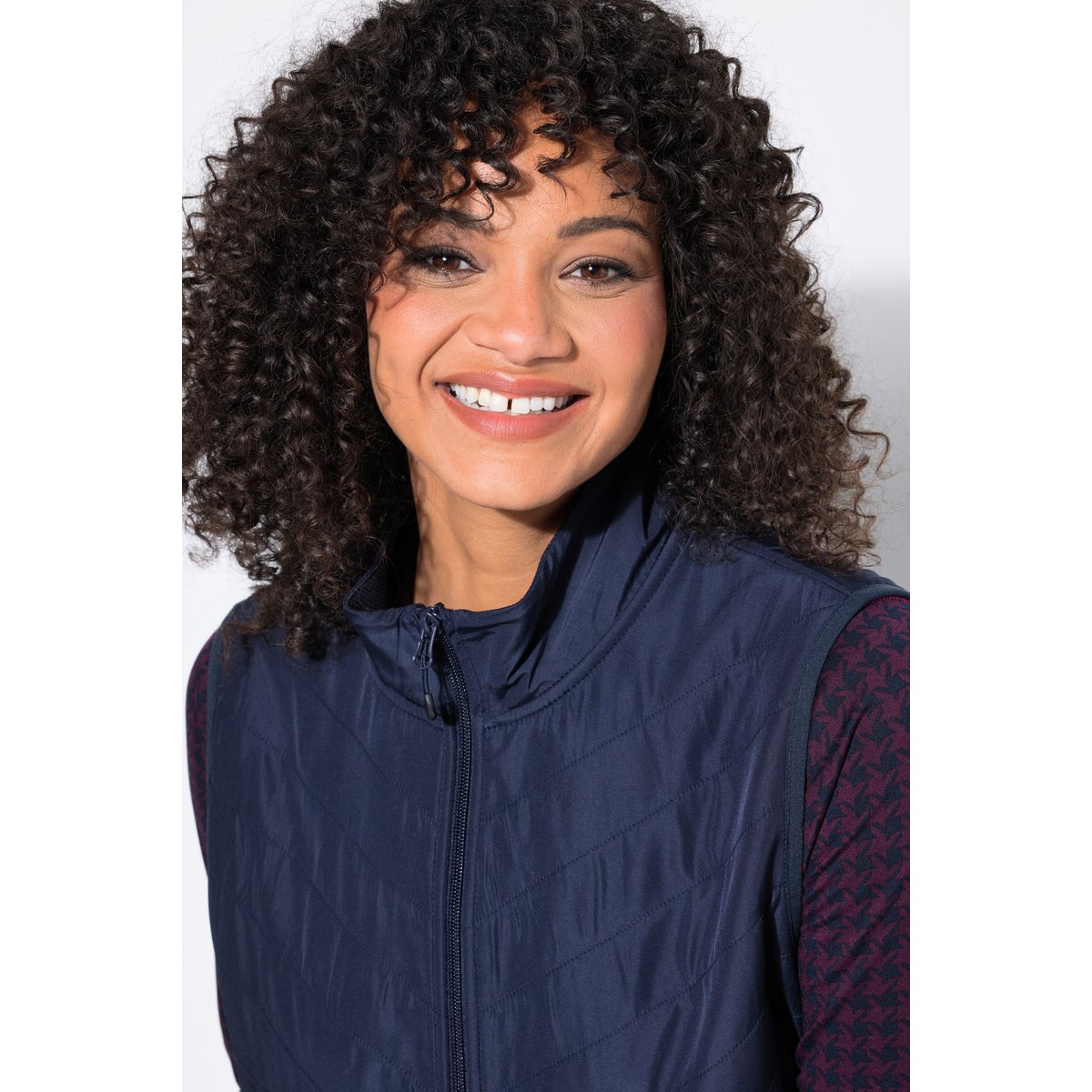 Gilet hybride, polaire bouclée marine, ULLA POPKEN