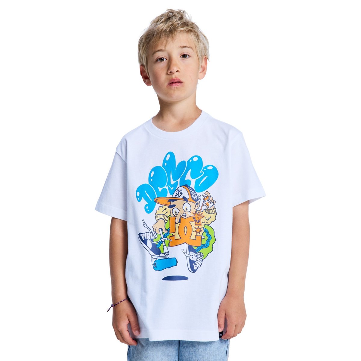 T-Shirt à manches courtes ROLLPAINTER. blanc white, DC SHOES