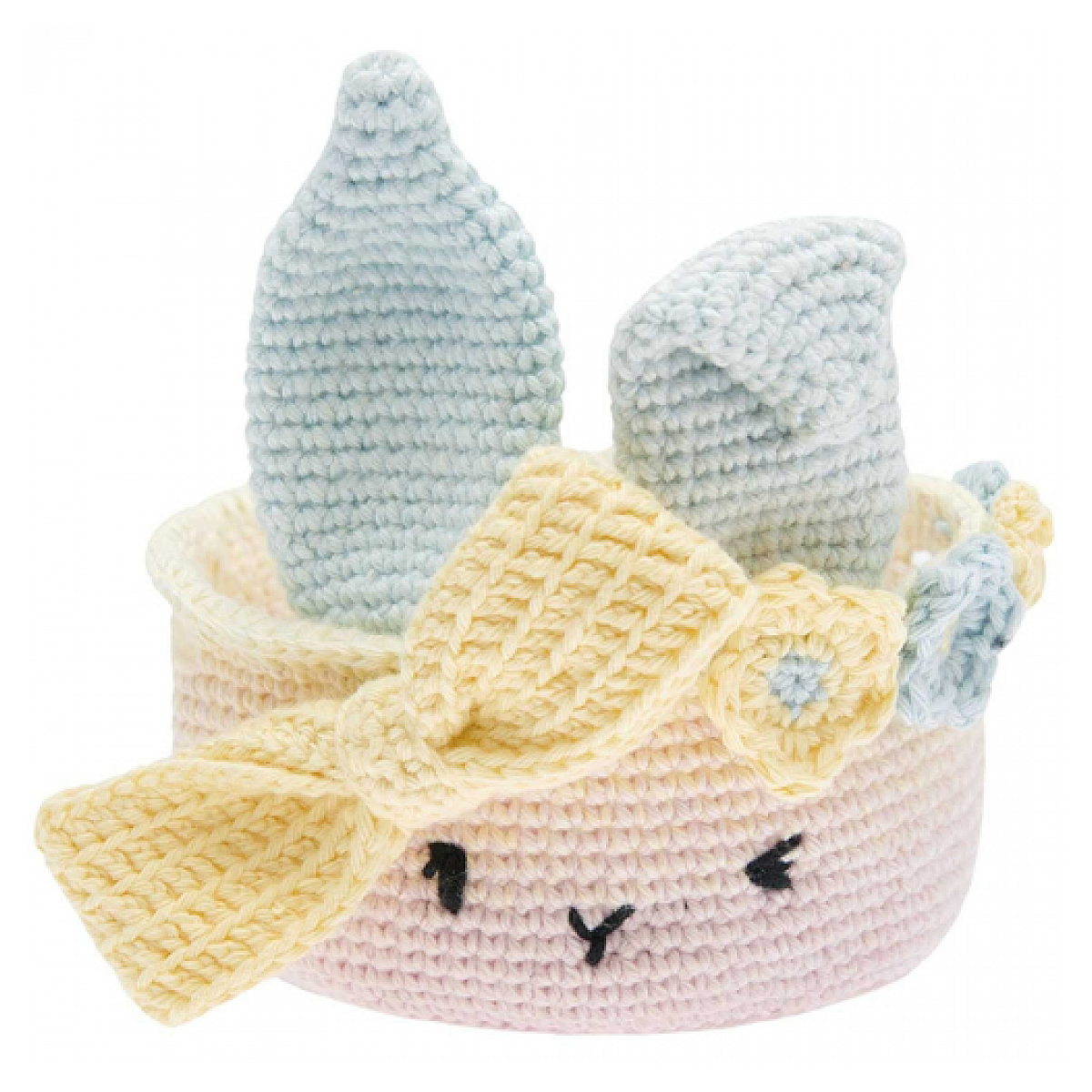 Ricorumi Kit a crochet Corbeille de Paques pastel couleur unique, RICO DESIGN