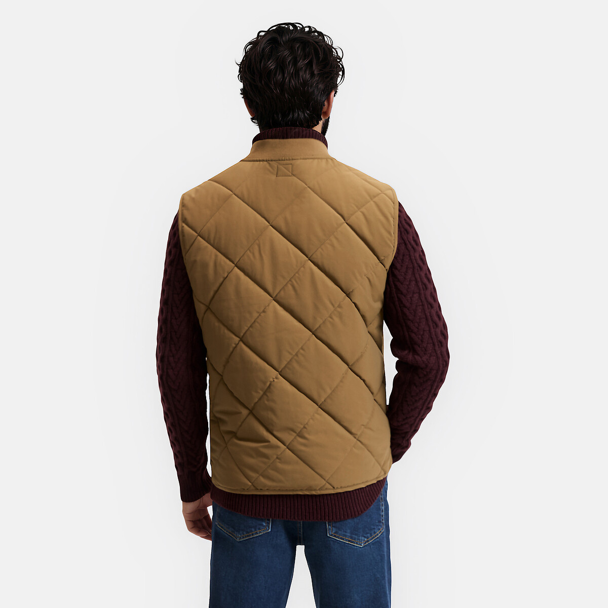 Doudoune courte matelassée, sans manches, mi-saison bronze, LA REDOUTE COLLECTIONS