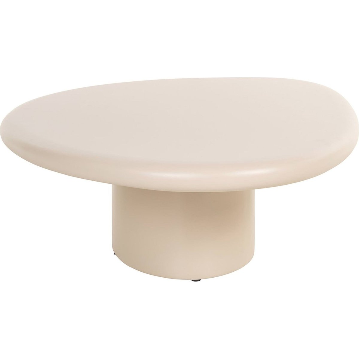 Table basse organique en ciment pour salon et terrasse sable clair naturel, RECOLLECTION