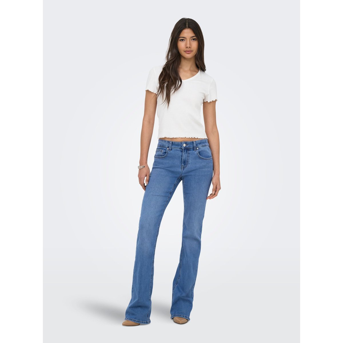 Jean Flared light blue denim, ONLY