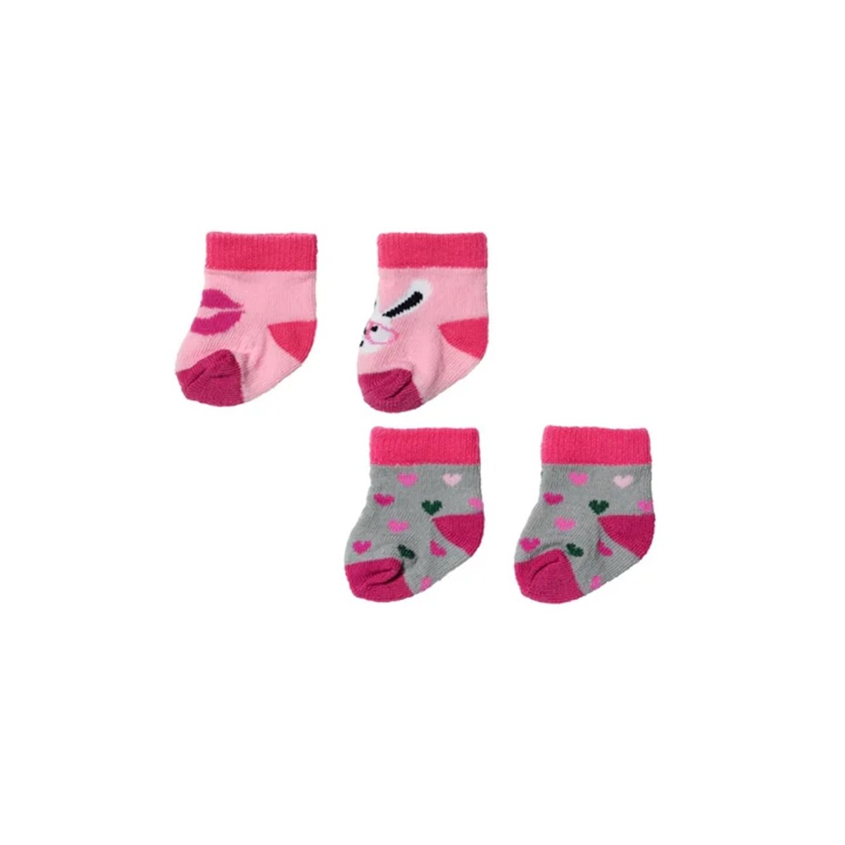 Baby born 2 paires de chaussettes, Assortiment multicolore, ZAPF CREATION