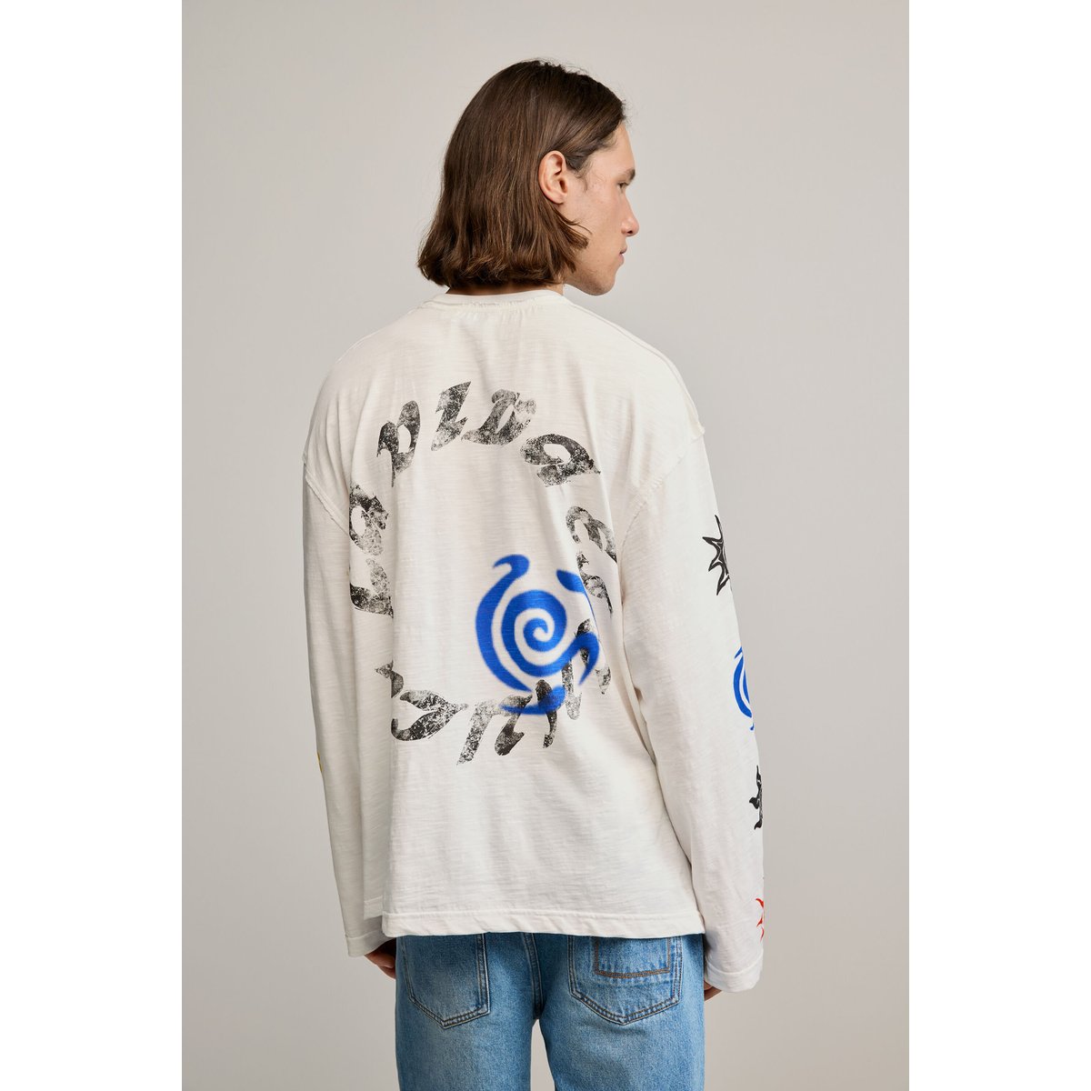 T-shirt coton imprimé blanc, DESIGUAL