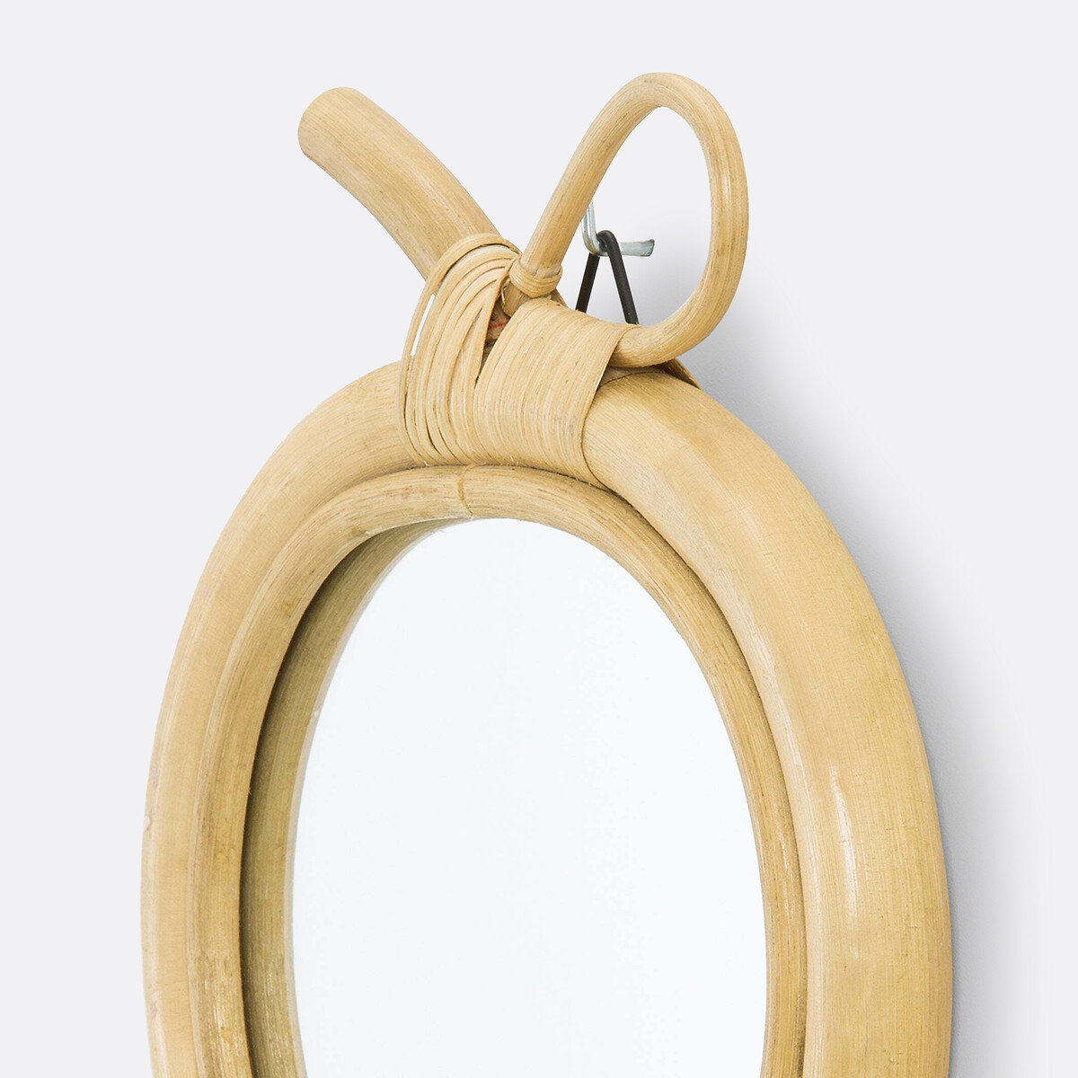 Specchio vimini forma mela 33x30 cm, Nogu naturale , LA REDOUTE INTERIEURS