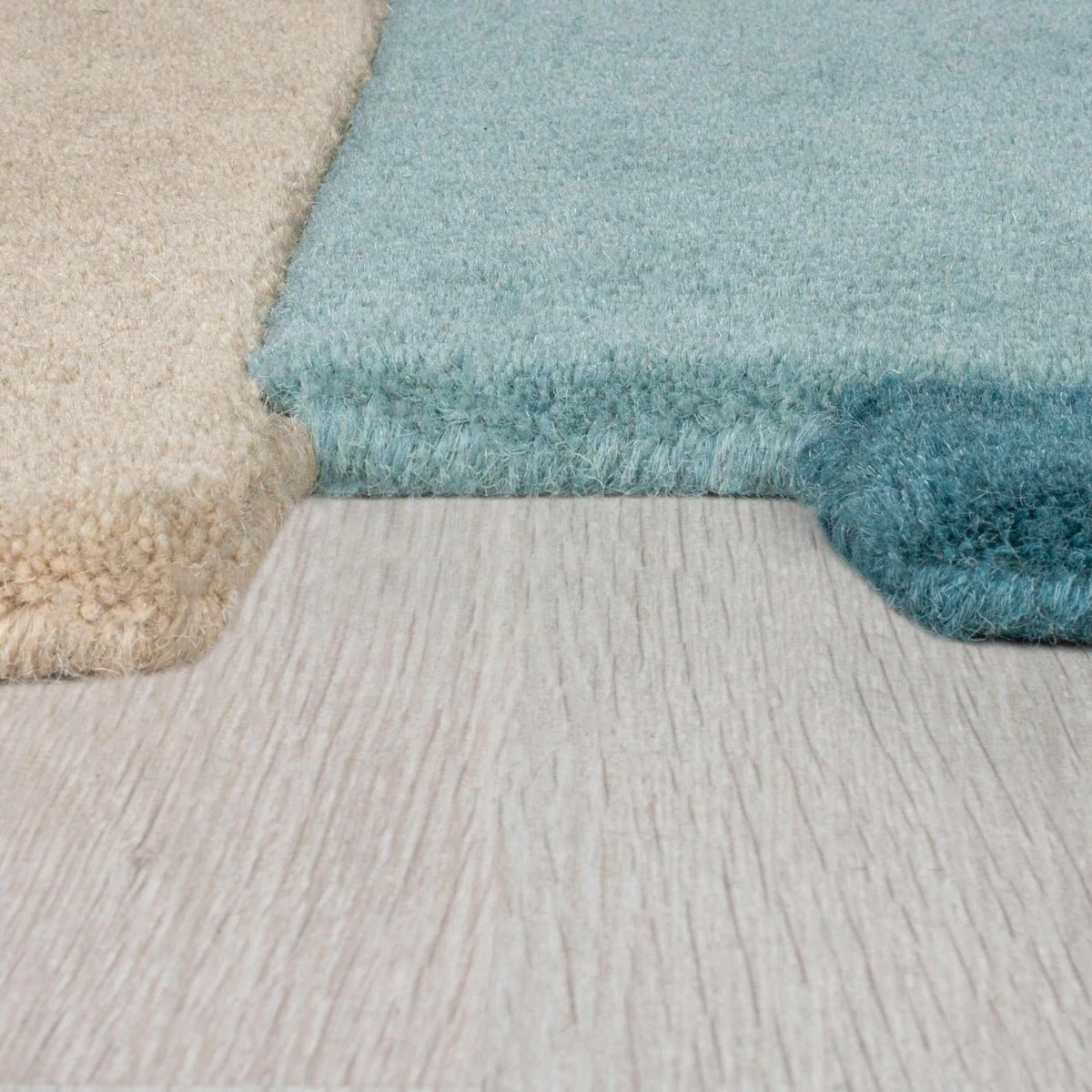 Tapis de couloir en laine COLLAGE bleu, FLAIR RUGS