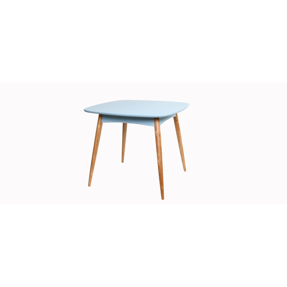 Table à manger scandinave carrée frêne naturel L90 cm BALTIK naturel, MILIBOO