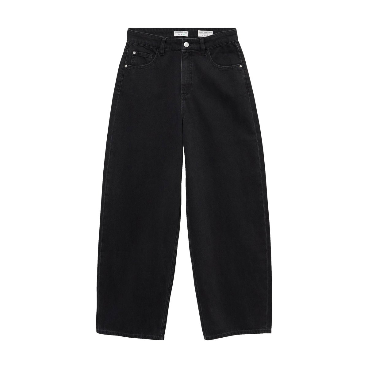 Jeans loose en coton denim gris, BONOBO